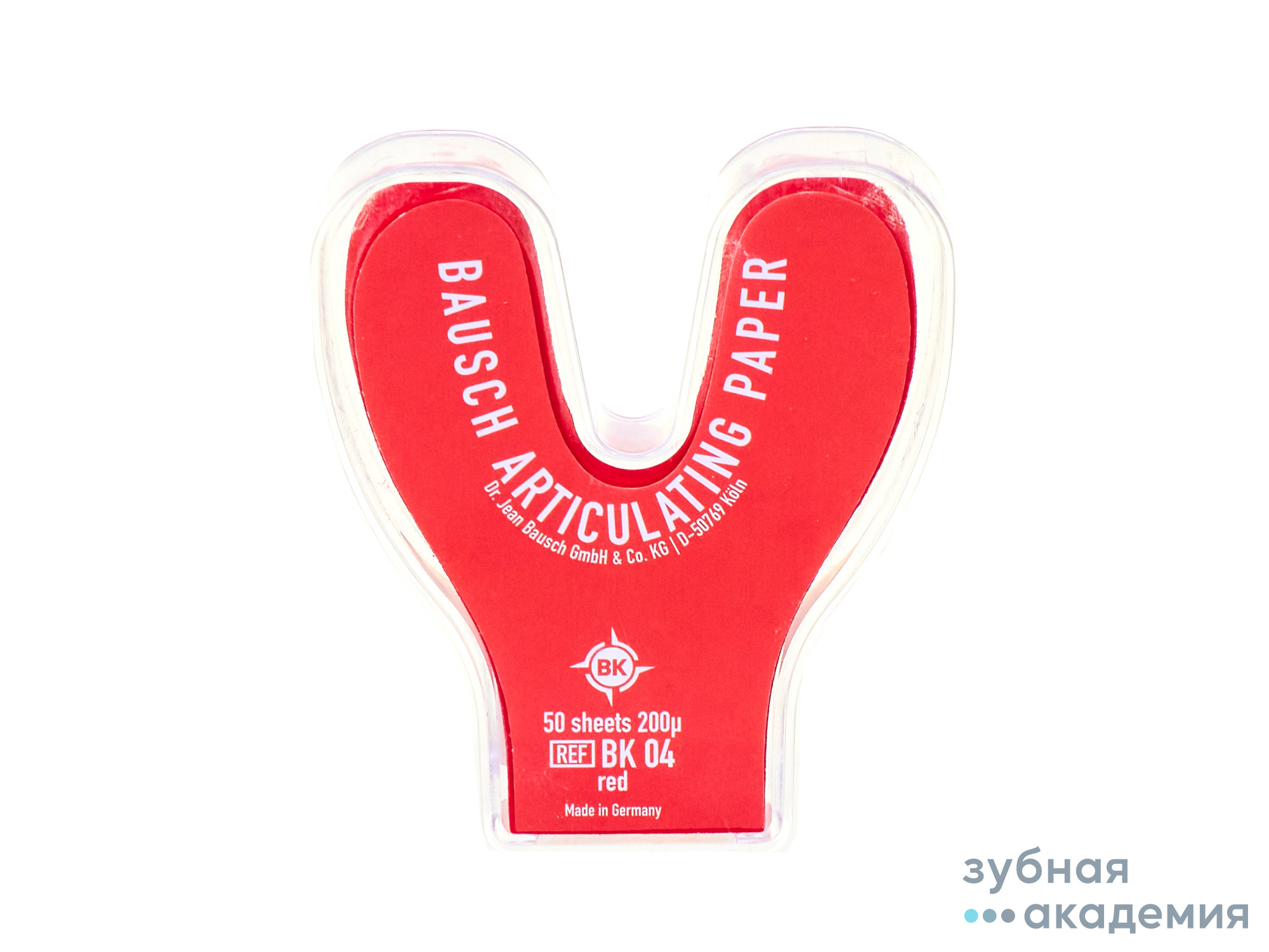 ВК 04 Артикуляционная бумага Красная (200 мкм, 50 листов) Bausch/Германия