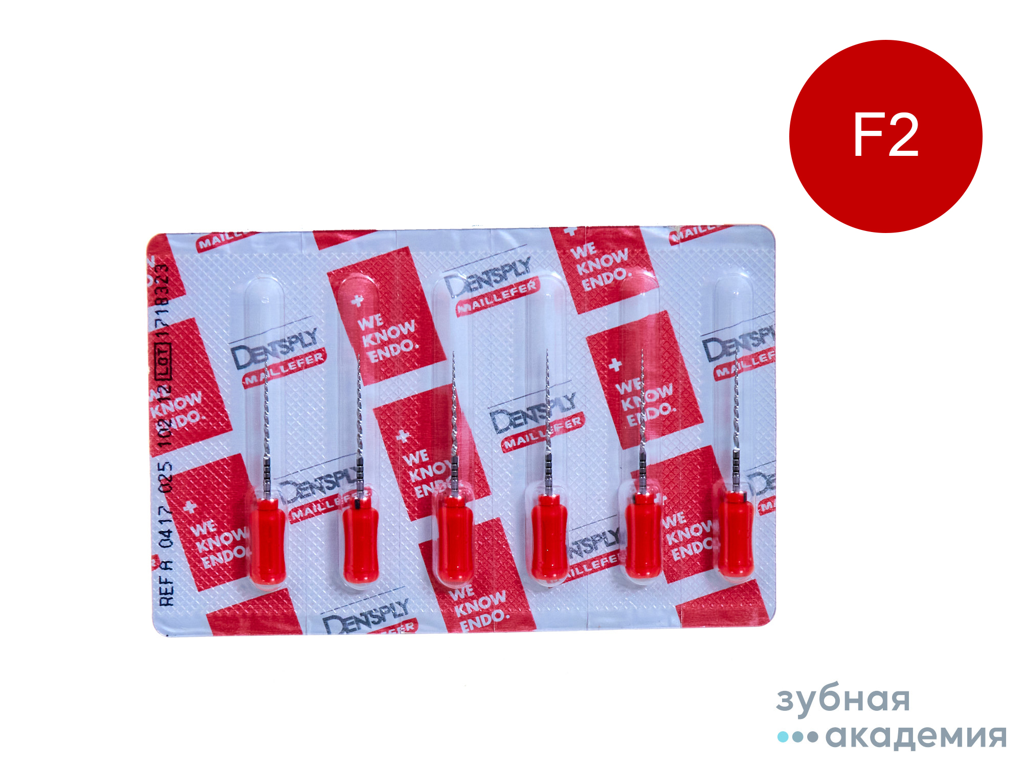 PROTAPER РУЧНОЙ F2 (25ММ) (6 ШТ.) КРАС. Протейпер ручной F2 упаковка 6 шт /Maillefer/ Швейцария